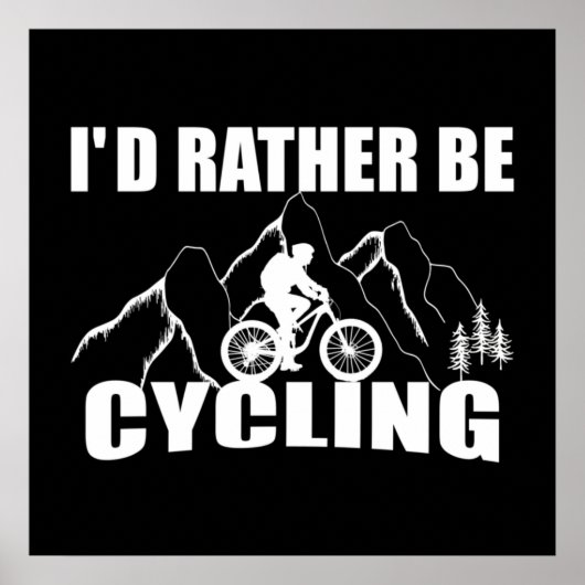 Mountainbike Humor - Grappige Fiets Poster (Voorkant)