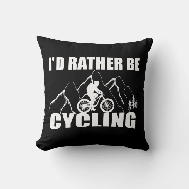 Mountainbike Humor - Grappige Fietsen Kussen (Voorkant)