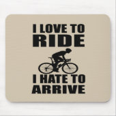 Mountainbike Humor - Wielerquote - Grappige Fiets Muismat (Voorkant)