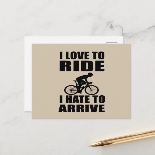 Mountainbike Humor - Wielren Quote - Grappige Fiet Briefkaart (Voorkant / Achterkant in situ)