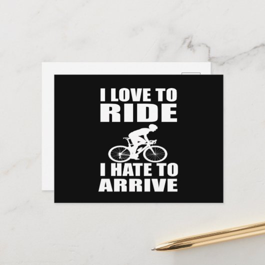 Mountainbike Humor - Wielren Quote - Grappige Fiet Briefkaart (Voorkant / Achterkant in situ)