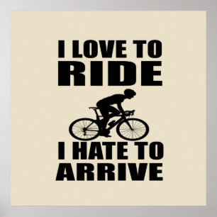 Mountainbike Humor - Wielren Quote - Grappige Fiet Poster