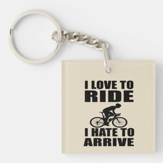 Mountainbike Humor - Wielren Quote - Grappige Fiet Sleutelhanger (voorkant)