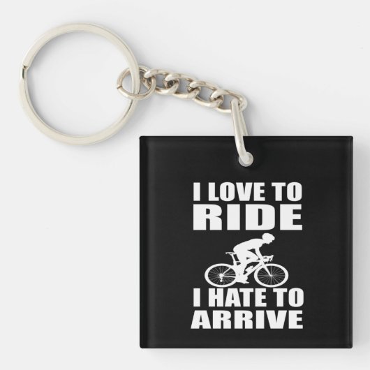 Mountainbike Humor - Wielren Quote - Grappige Fiet Sleutelhanger (voorkant)
