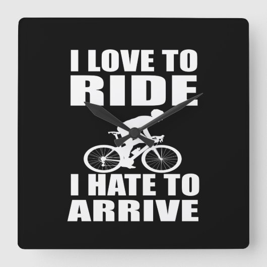 Mountainbike Humor - Wielren Quote - Grappige Fiet Vierkante Klok (Voorkant)