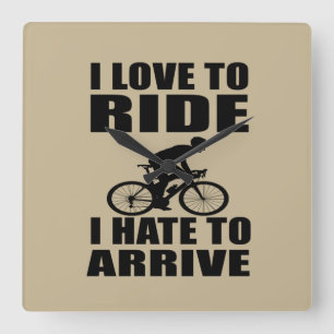 Mountainbike Humor - Wielren Quote - Grappige Fiet Vierkante Klok