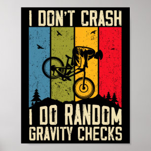 Mountainbike ik crash niet ik doe willekeurige zwa poster