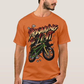 mountainbike in Forest met Stones T-shirt