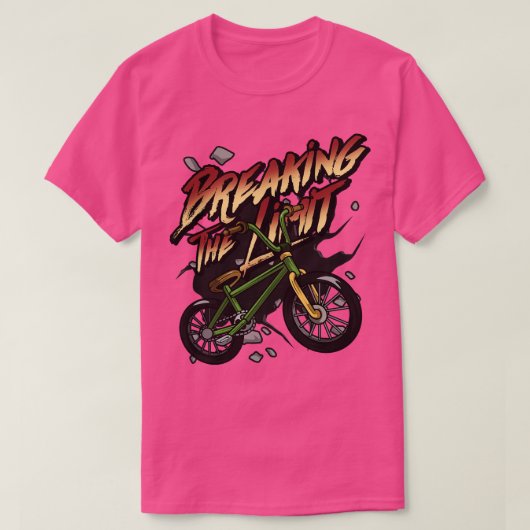 mountainbike in Forest met Stones T-shirt (Design voorkant)