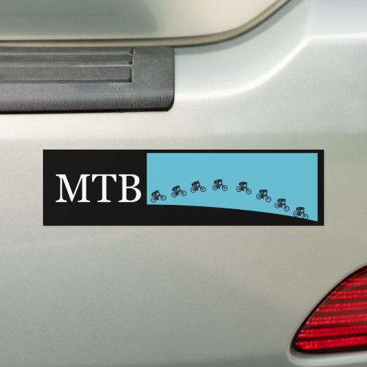 Mountainbike jump bumper sticker (Op auto)