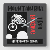Mountainbike-klok Vierkante Klok (Voorkant)