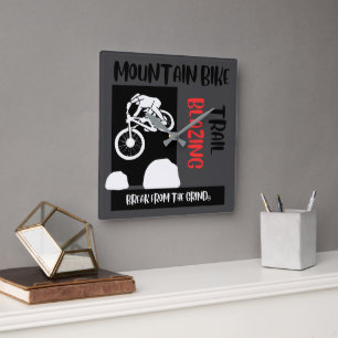 Mountainbike-klok Vierkante Klok
