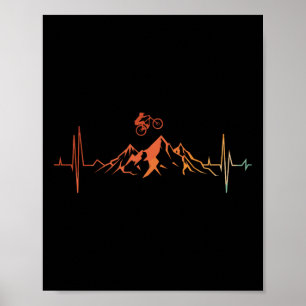Mountainbike Kunst Voor Mannen Vrouwen Afdaling Mo Poster