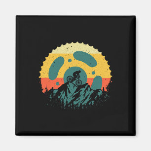 Mountainbike Kunst Voor Mannen Vrouwen Fietsen Tra Magneet