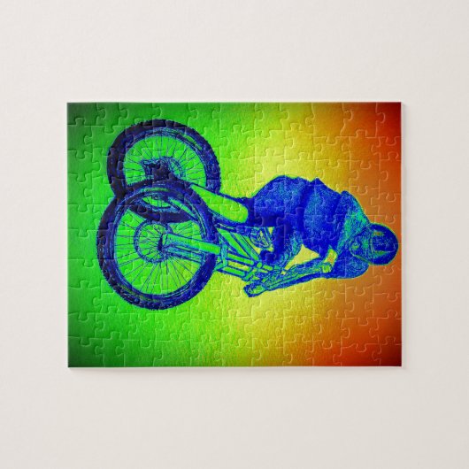 mountainbike Llandegla mtb bmx Jigzaag Puzzle Legpuzzel (Horizontaal)