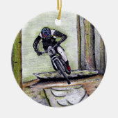 mountainbike Llandegla mtbmx Keramisch Ornament (Voorkant)