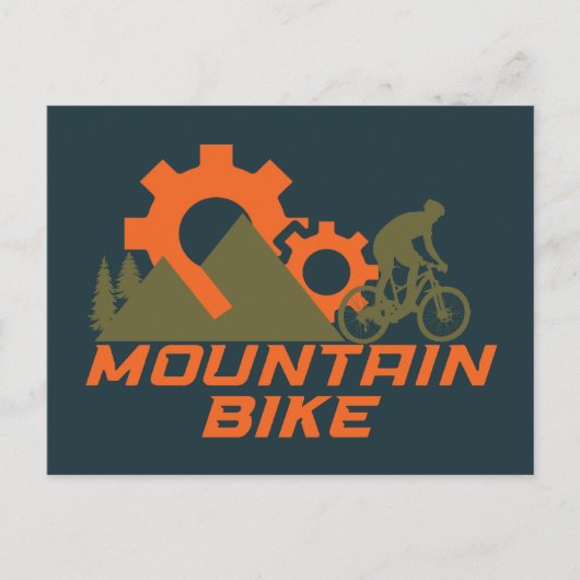 Mountainbike mountainbike feestdagenkaart (Voorkant)