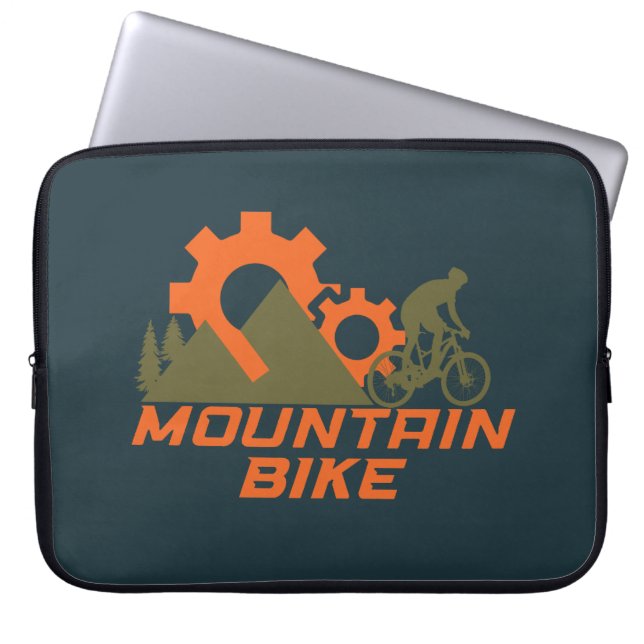 Mountainbike mountainbike laptop sleeve (Voorkant)