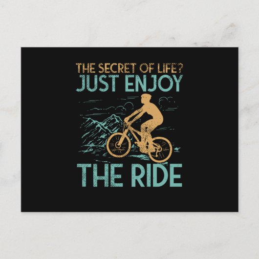 Mountainbike Mountainbiker Briefkaart (Voorkant)