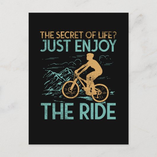 Mountainbike Mountainbiker Briefkaart (Voorkant)