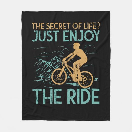 Mountainbike Mountainbiker Fleece Deken (Voorkant)