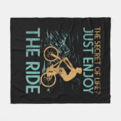 Mountainbike Mountainbiker Fleece Deken (Voorkant (Horizontaal))