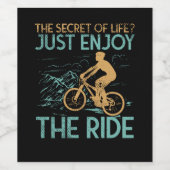 Mountainbike Mountainbiker Wijn Etiket (Enkel label)