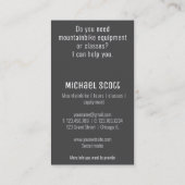 Mountainbike mtb bedrijf visitekaartje (Achterkant)