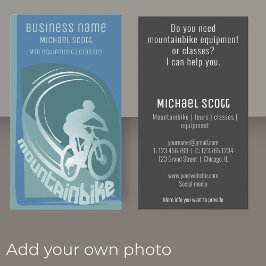 Mountainbike mtb bedrijf visitekaartje