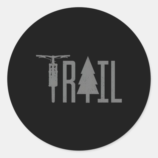 mountainbike Mtb Downhill Biking Biker Ronde Sticker (Voorkant)