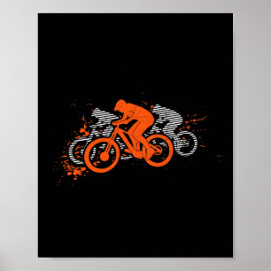 Mountainbike Mtb downhill fietsen fietsen Poster