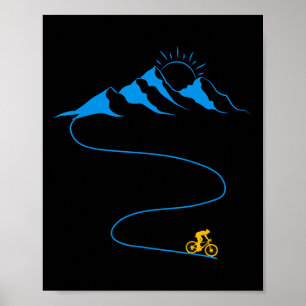 Mountainbike - Mtb downhill fietsen vanuit de berg Poster