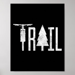 Mountainbike Mtb Downhill Fietsen Wandelpad Bi Poster