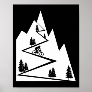 Mountainbike - Mtb downhill fietsen wielrenner Poster