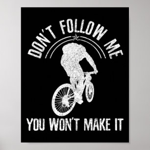 Mountainbike - Mtb downhill grappige mountainbiker Poster