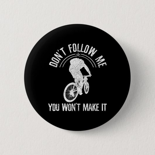 Mountainbike - Mtb Downhill Grappige Mountainbiker Ronde Button 5,7 Cm (Voorkant)