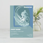 Mountainbike MTB evenement viering Uitnodiging (Staand voorkant)