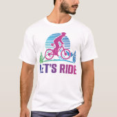 Mountainbike MTB Let's Ride Retro 80s 90s T-shirt (Voorkant)