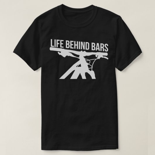 mountainbike MTB LIFE ACHTER BARS T-shirt (Design voorkant)
