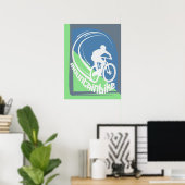 Mountainbike MTB Mountainbike groen decor poster (Thuiskantoor)