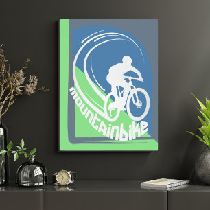 Mountainbike MTB Mountainbike groene decor poster