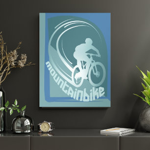 Mountainbike MTB Mountainbike muurdecoratie poster