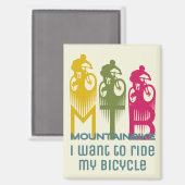 Mountainbike MTB Mountainbiker cadeau accessoire Magneet (Voorkant / Achterkant)