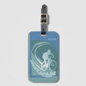 Mountainbike mtb Mountainbiker fietsen Bagagelabel (Voorkant (verticaal))