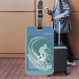 Mountainbike mtb Mountainbiker fietsen Bagagelabel