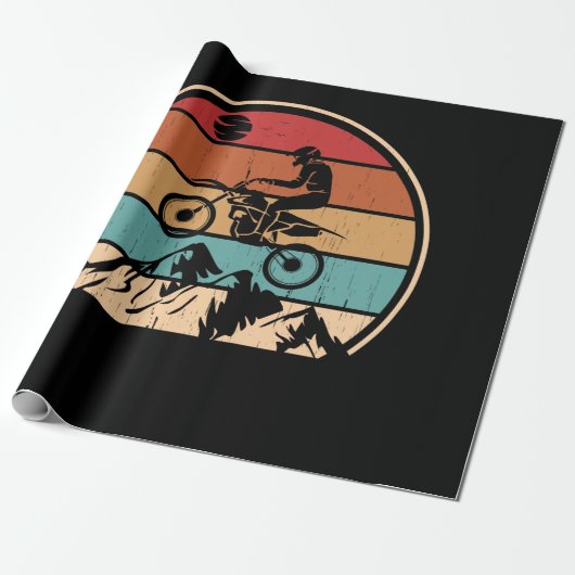 mountainbike  MTB neerwaartse fietsen fietsen in d Cadeaupapier (Uitgerold)