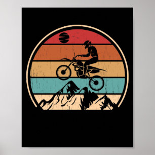 mountainbike  MTB neerwaartse fietsen fietsen in d Poster