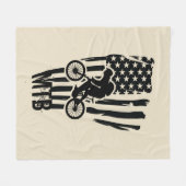 Mountainbike MTB-rijder Fleece Deken (Voorkant (Horizontaal))