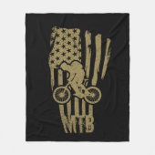 Mountainbike MTB-rijder Fleece Deken (Voorkant)