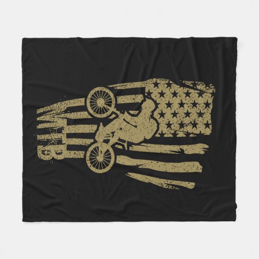 Mountainbike MTB-rijder Fleece Deken (Voorkant (Horizontaal))